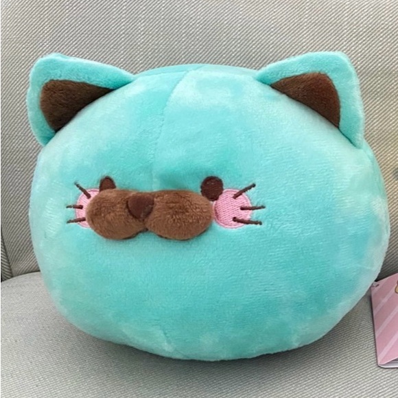 Koroneko Plush Neko Nyanko Teal Cat 6" Fukuya NEW - Picture 1 of 2